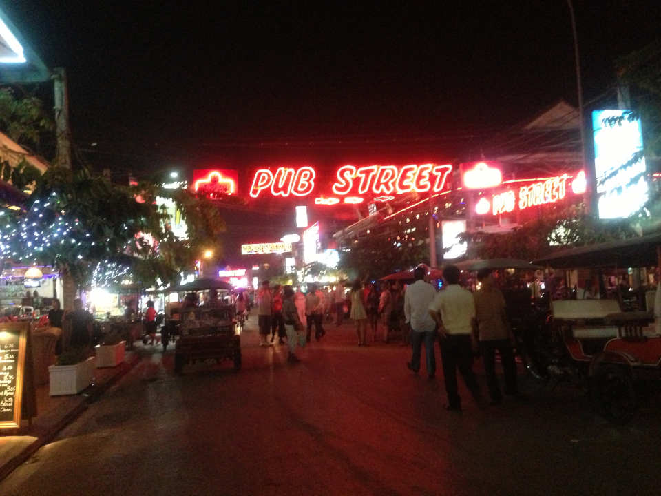 Pub Street Night Market in Siem Reap Cambodia