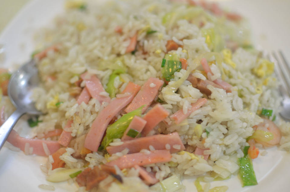 Hong Kong Fried Rice with Meat and Egg