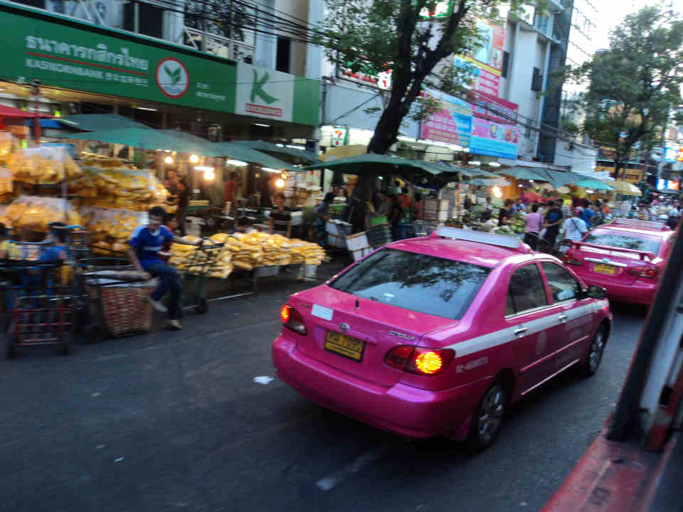Busy Street of Bangkok Public Market