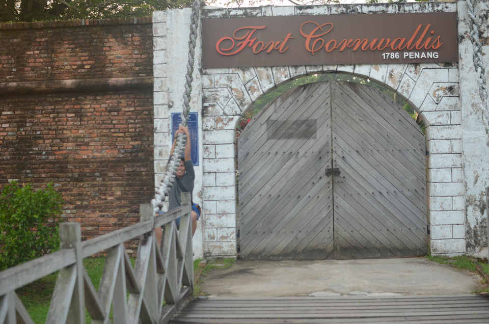 Entrance to Fort Cornwallis in Penang Malaysia