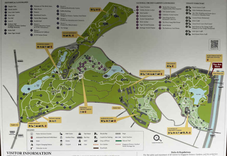 Botanical Gardens In Singapore Park Map
