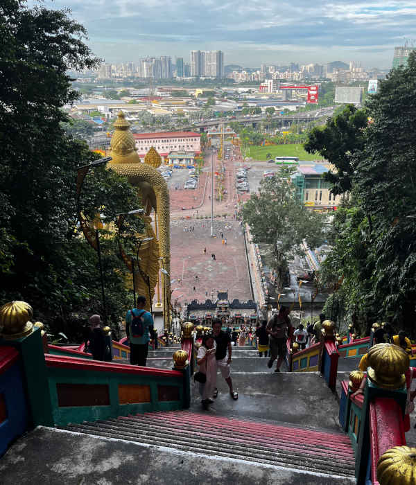 Over Looking View From Top Of Batu Caves Temple