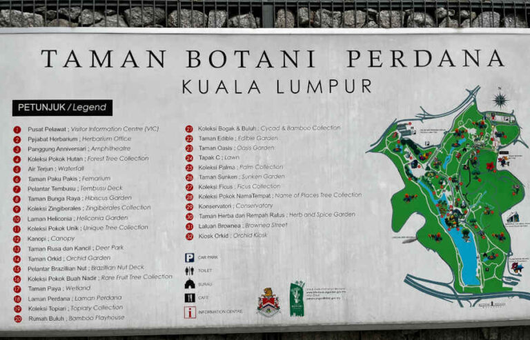 Taman Botani Perdana Park Map