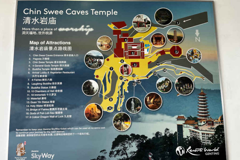 Map Of Attractions At Chin Swee Cave Temple