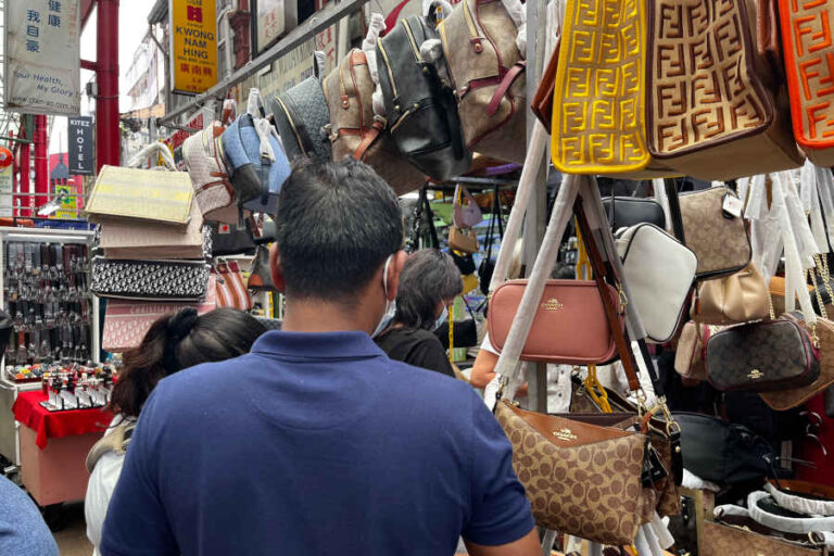 Designer Bags For Sale At Jalan Petaling Market