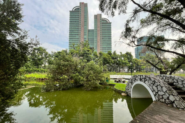 Bridge and HDB Builing Toa Payoh Town Park