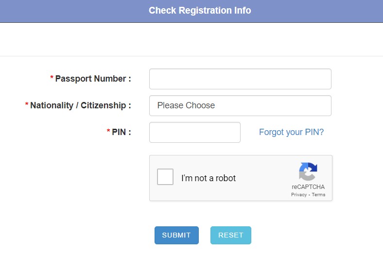 Check Registration Status For Malaysia Digital Arrival Card