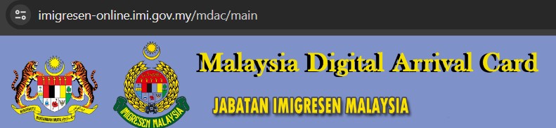 Malaysia Digital Arrival Card Website