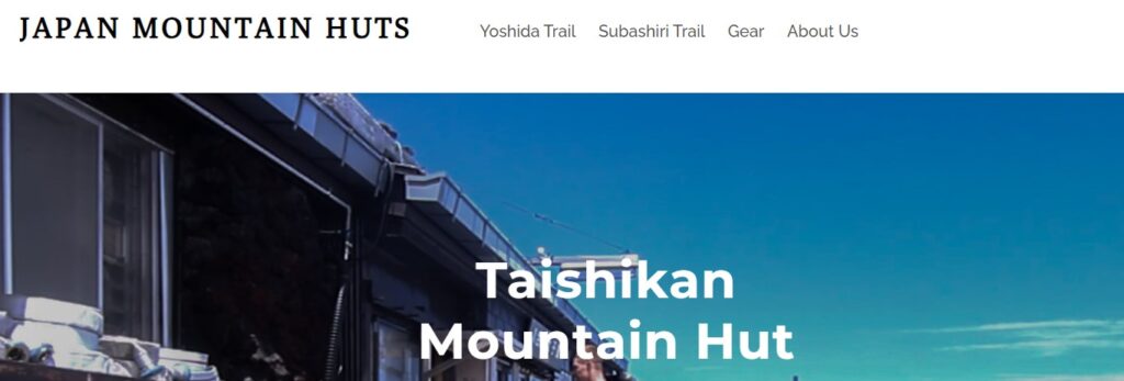 Japan Mountain Hut Website For Taishikan