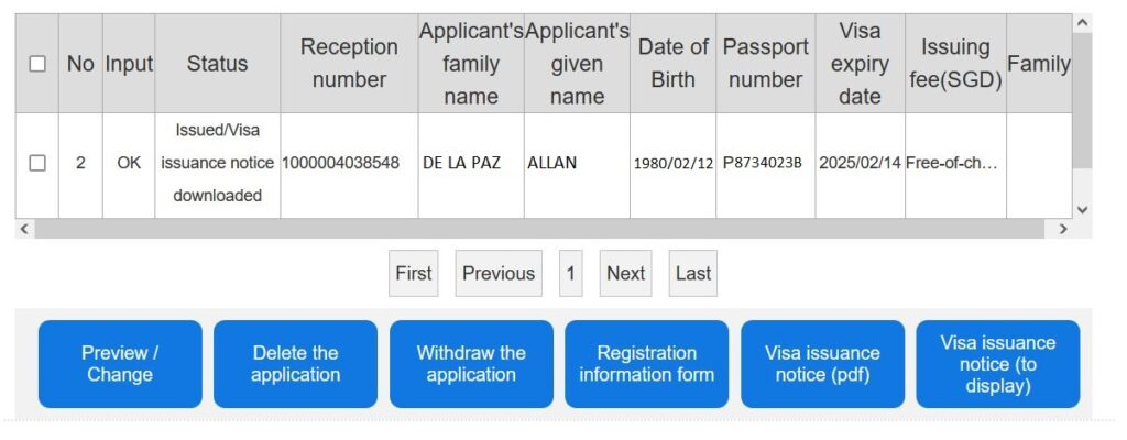 Issuance Of Japan Tourist eVisa Application