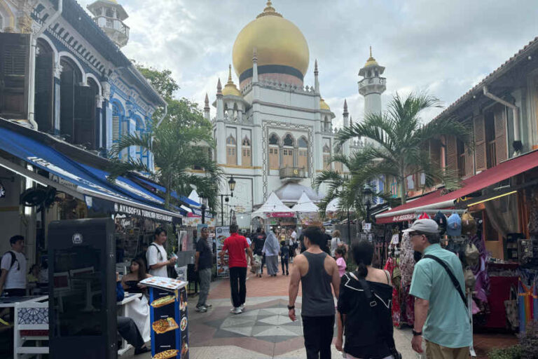 Walking Along Kampung Glam In Singapore