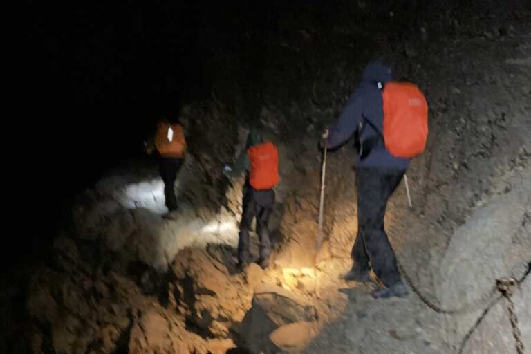 Trail To Summit Hiking Mount Yushan