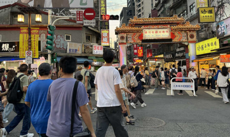 Heading to Raohe Night Market Taipei