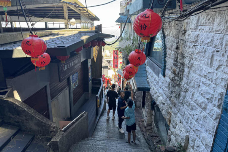 Lantern Hanging on Alleys of Jiufen Old Street