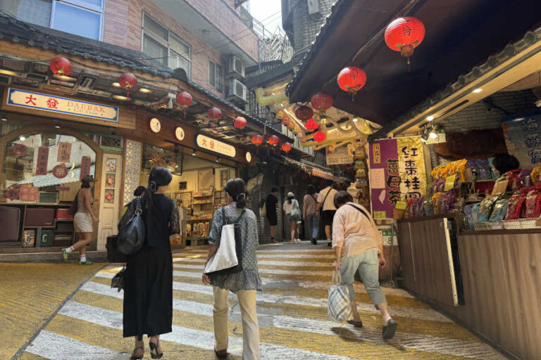 Walking At Jiufen Old Street Taiwan