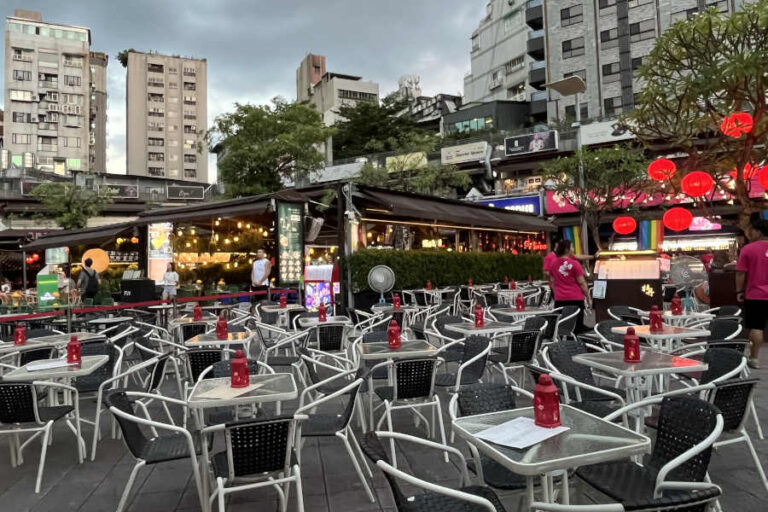 Cafe outside The Red House Taipei